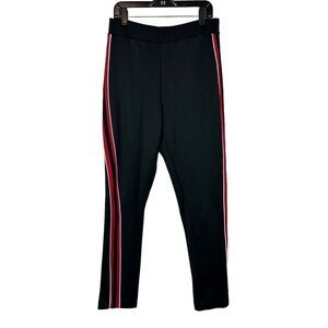 ESCADA Sport Women's Size XS Black Red Side Stripe Track Pants Pull On Workout